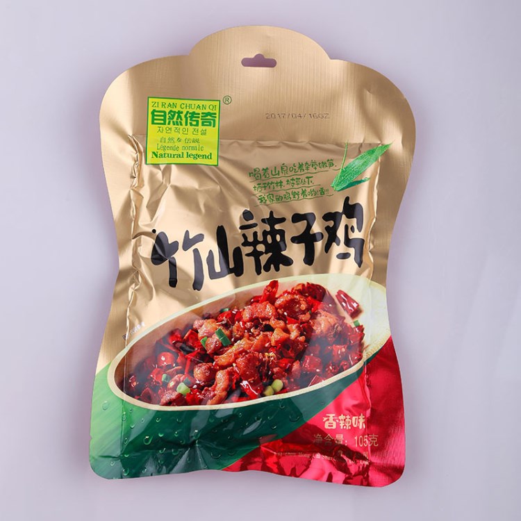 貴州特產(chǎn)竹山辣子雞零食竹山香辣味肉類零食105g袋裝中辣休閑食品