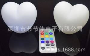遙控LED 心形燈,浮水心形燈,七彩小夜燈,情人節愛心燈