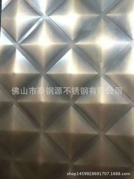 拉絲青古銅沖壓花板酒店裝飾板菱形沖壓花不銹鋼板背景墻花板24