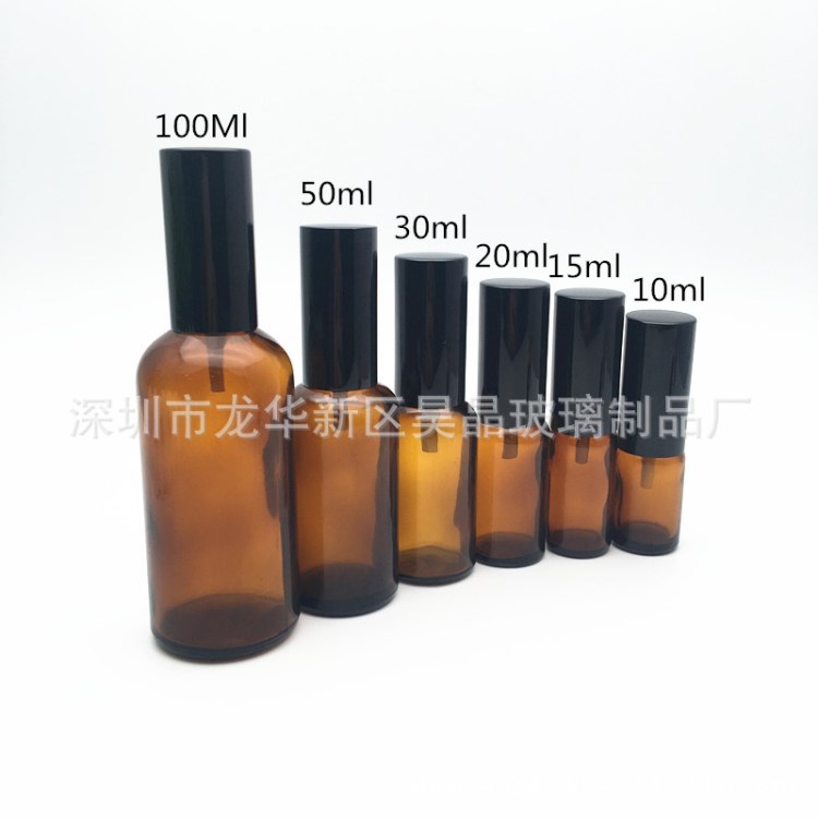 茶色玻璃i精油瓶 透明玻璃瓶 50ml玻璃精油瓶 100ml精油瓶 噴霧瓶