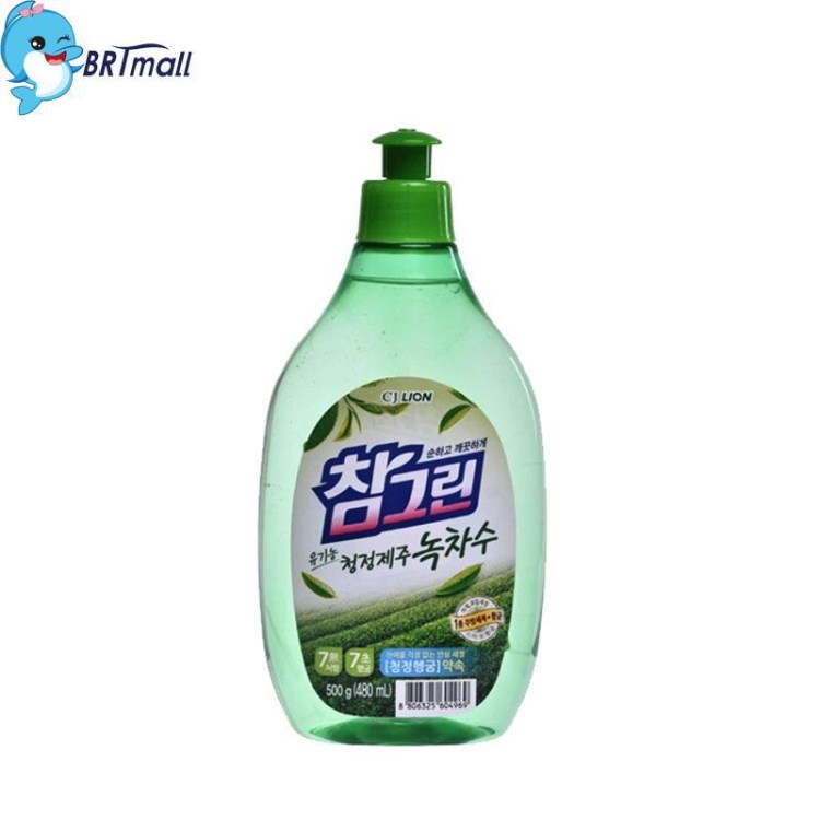 洗潔精 韓國獅 常綠秀手綠茶 水果廚房洗滌劑 500ml 去油污