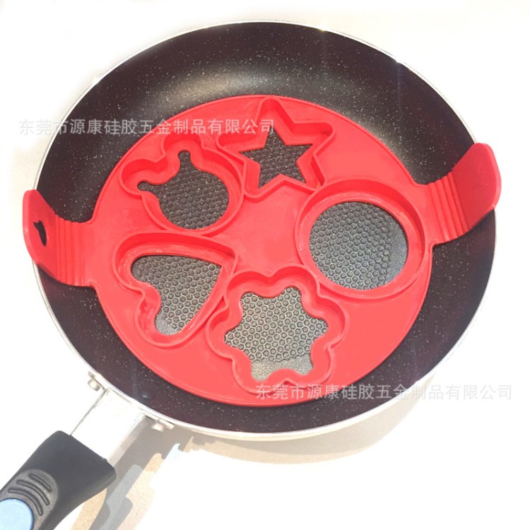 烘焙工具新款5孔煎蛋器 煎饼模具 厨房用硅胶煎饼带 专利产品