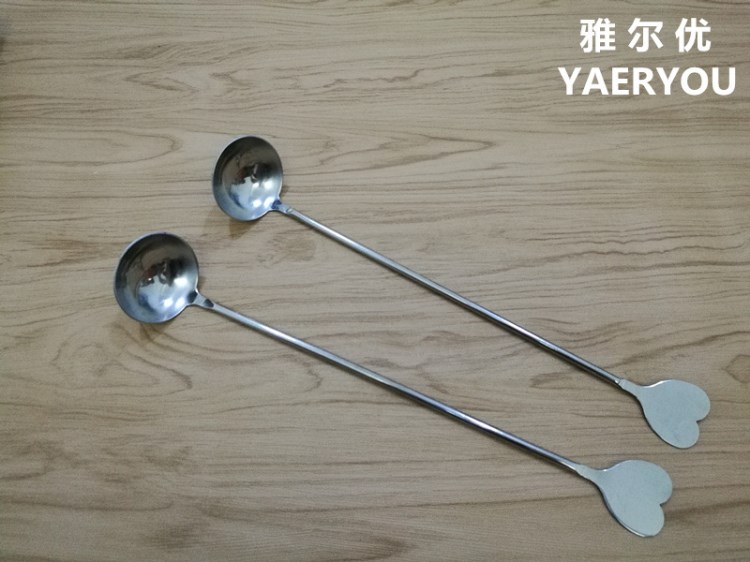 工廠直銷不銹鋼心型柄調(diào)味勺 攪拌勺韓式冰淇淋勺 咖啡勺創(chuàng)意長柄