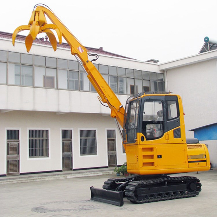 二手抓钢机二手挖机低价销售挖掘工程机械实心轮胎抓钢机