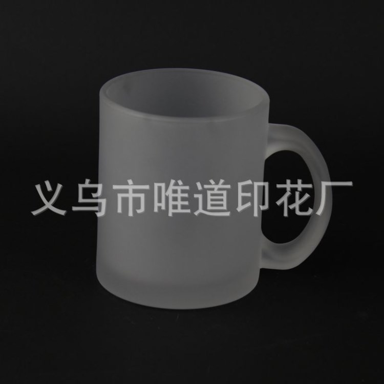 可定制個(gè)性圖案磨砂透明杯 11盎司熱轉(zhuǎn)印玻璃杯廠家直銷(xiāo)