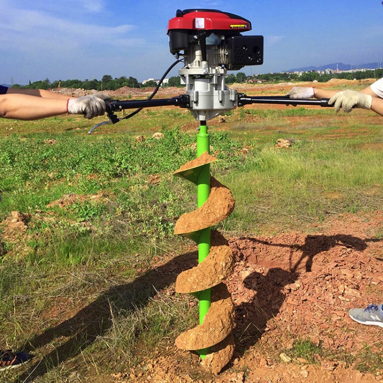 蒙馳汽油電線桿鉆地機(jī)打坑機(jī)小型便攜手提式植樹挖坑機(jī)地鉆多功能