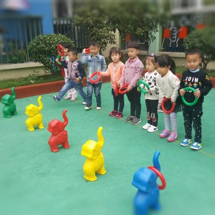 Jdy幼兒園投擲玩小象套圈圈大象套投擲寶寶套圈玩具兒童感統(tǒng)訓練