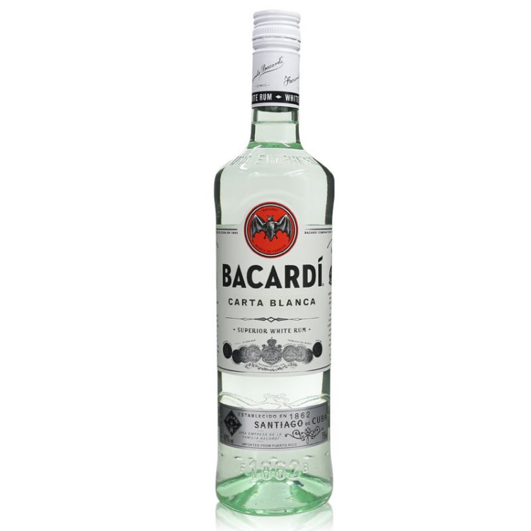 洋酒 Bacardi 百加得白朗姆酒 白朗姆酒雞尾酒基酒