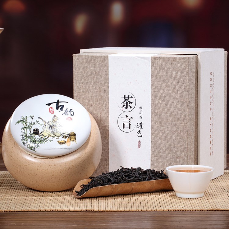 2018新款 陶瓷罐禮盒裝 武夷大紅袍 茶葉烏龍茶 再送禮盒