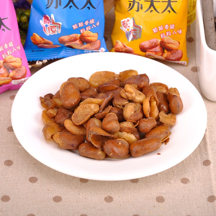 代發(fā) 蘇太太醉逗 蟹黃蠶豆 蘭花豆500g 休閑堅(jiān)果炒貨類(lèi)零食品批發(fā)