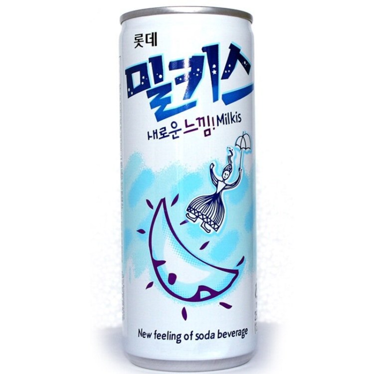 韩国乐天妙之吻乐天milkis牛奶味草莓味苏打碳酸饮料250ml30