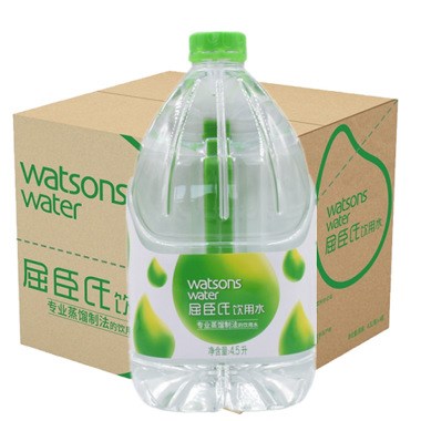 Watson&#39;s屈臣氏-屈臣氏蒸馏水4.5L*4桶