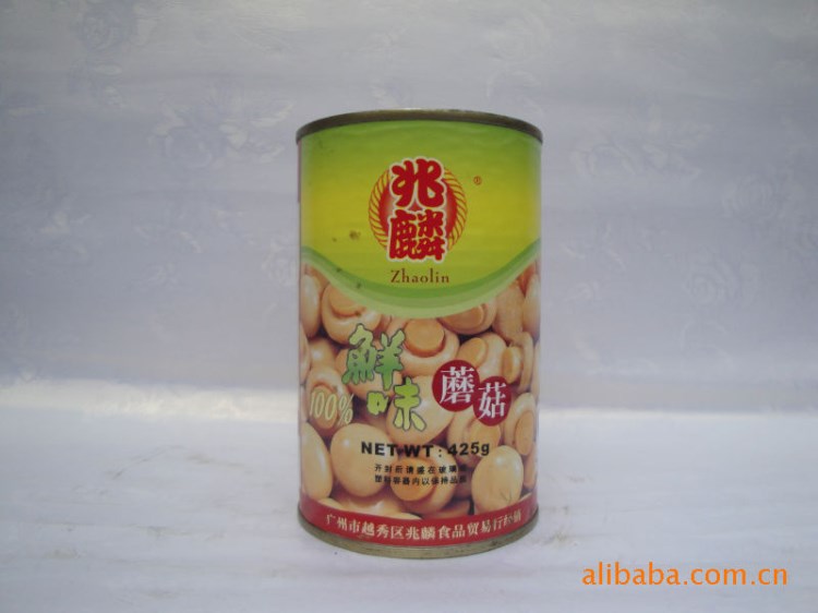 兆麟牌原味蘑菇罐頭425g*24罐 適合餐廳 酒店 披薩 兆麟自有品牌