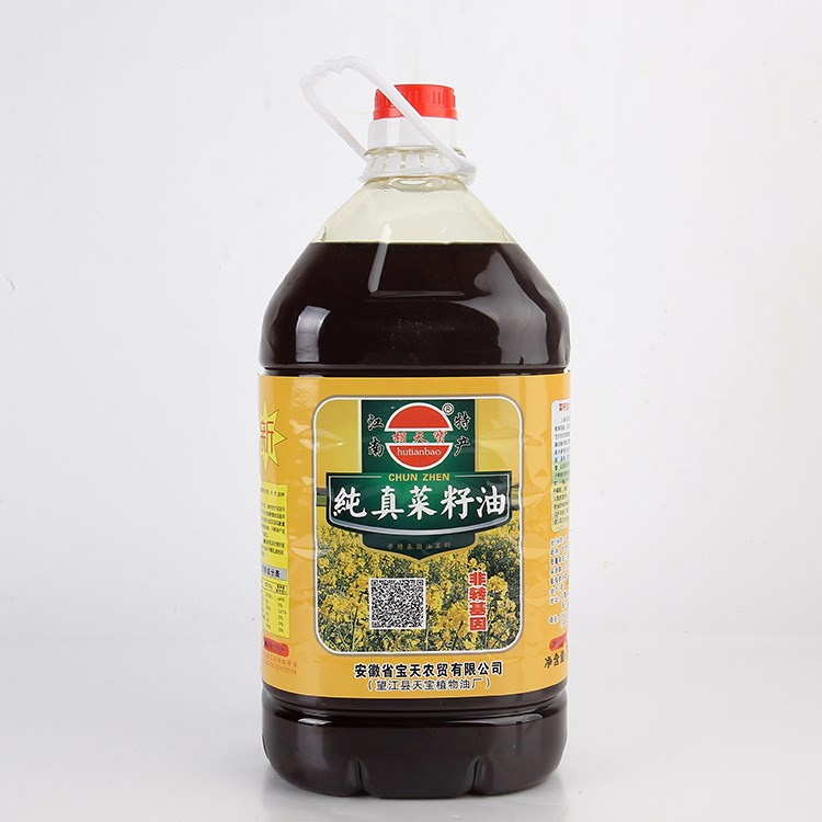 菜籽油 安徽胡天宝非转基因5L菜籽油 四级食用调味菜籽油厂家批发