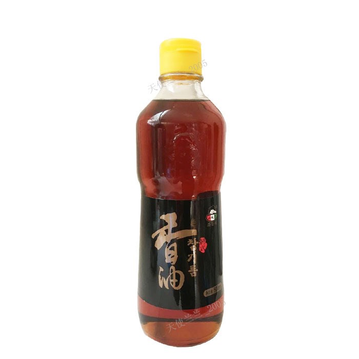 韓式香油小伙子香油500ml 韓國料理常用調(diào)料 芝麻香油266