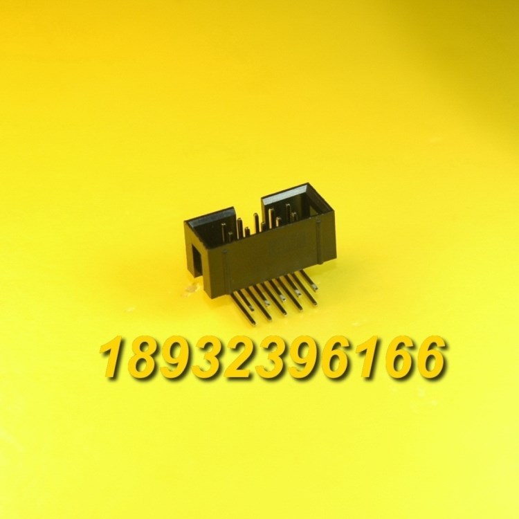 DC3簡易牛角 10P 彎針簡牛 接插件 鍍金0.3U BOX HEADER 2.54mm