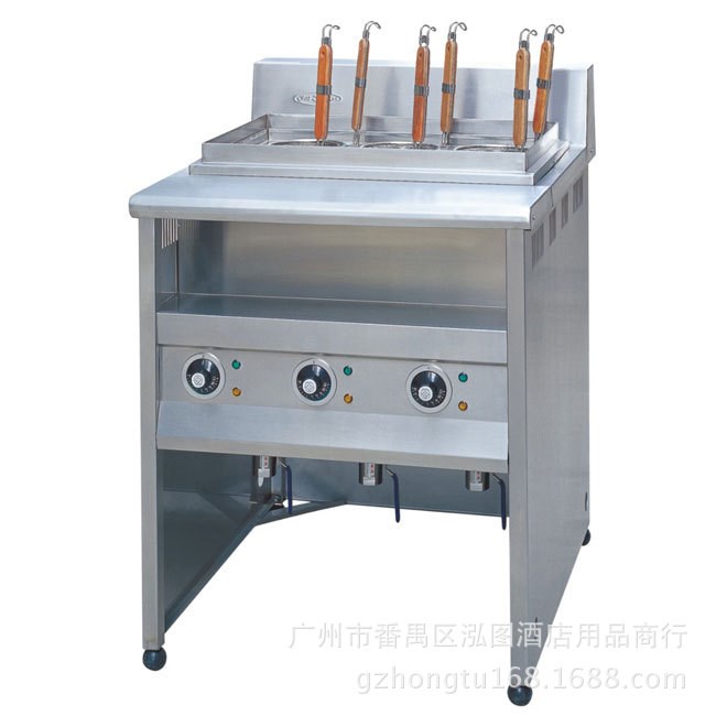 新粵海電噴流式煮面機 落地式燃氣煮面機帶湯爐 中西餐小吃設備