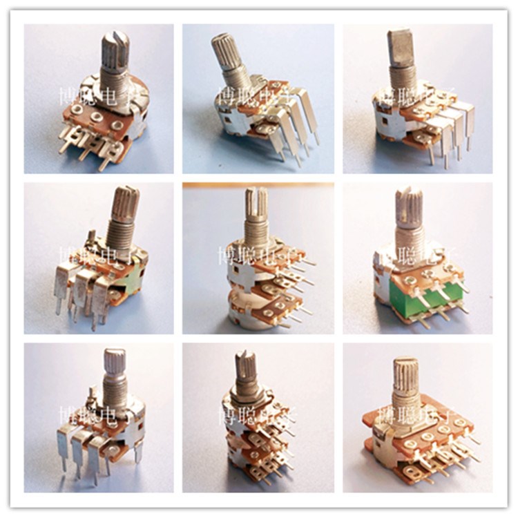 WH148双联电位器 旋转可调多联碳膜电位器 音响功放音调电位器