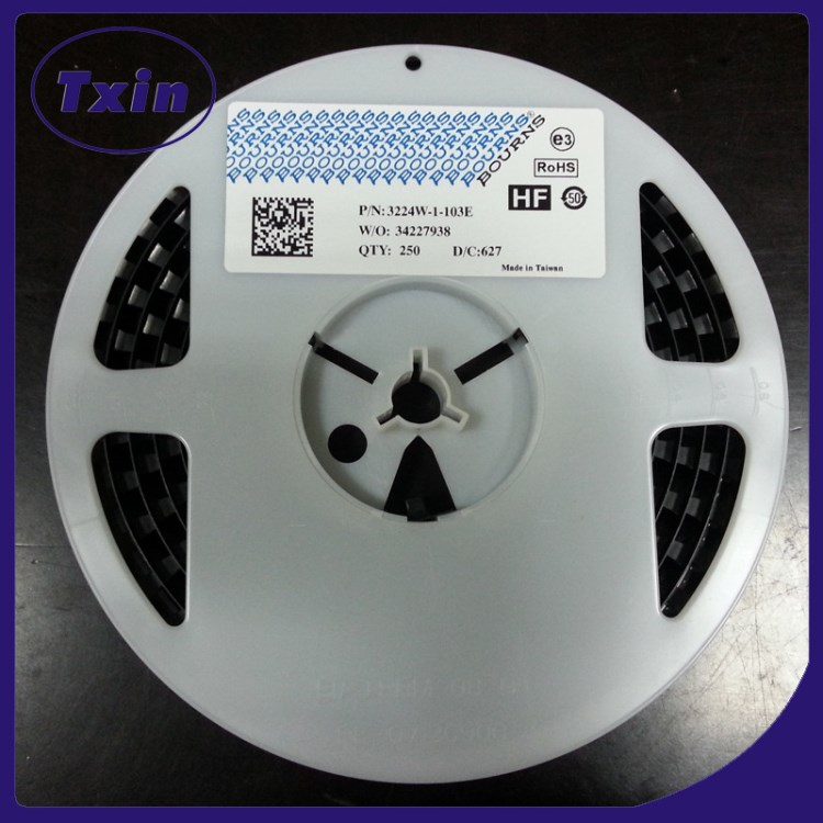 原装3224w-1-103e 10k smd 美国bourns 贴片多圈可调电位器