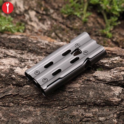 3管口哨 帶夾子哨子高頻哨爆音哨戶外口哨野營哨比賽-槍灰色