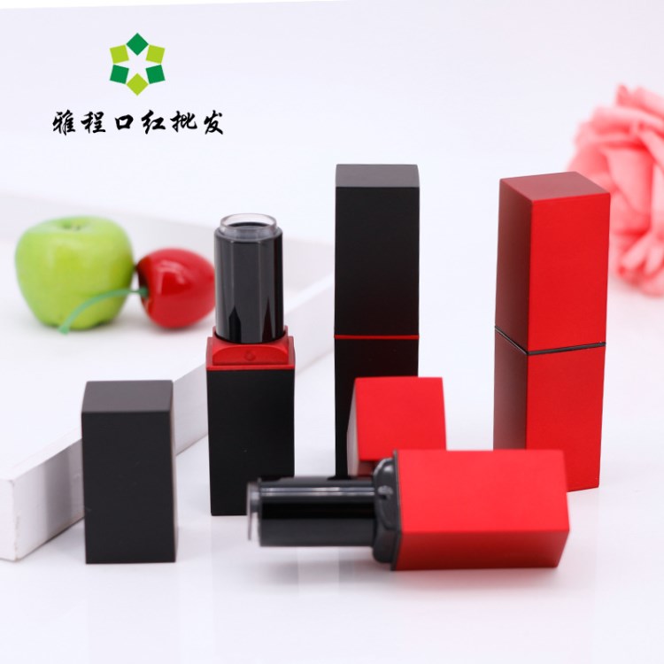 新款現貨批發口紅管包材 DIY口紅空管  黑色方管 廠家直銷