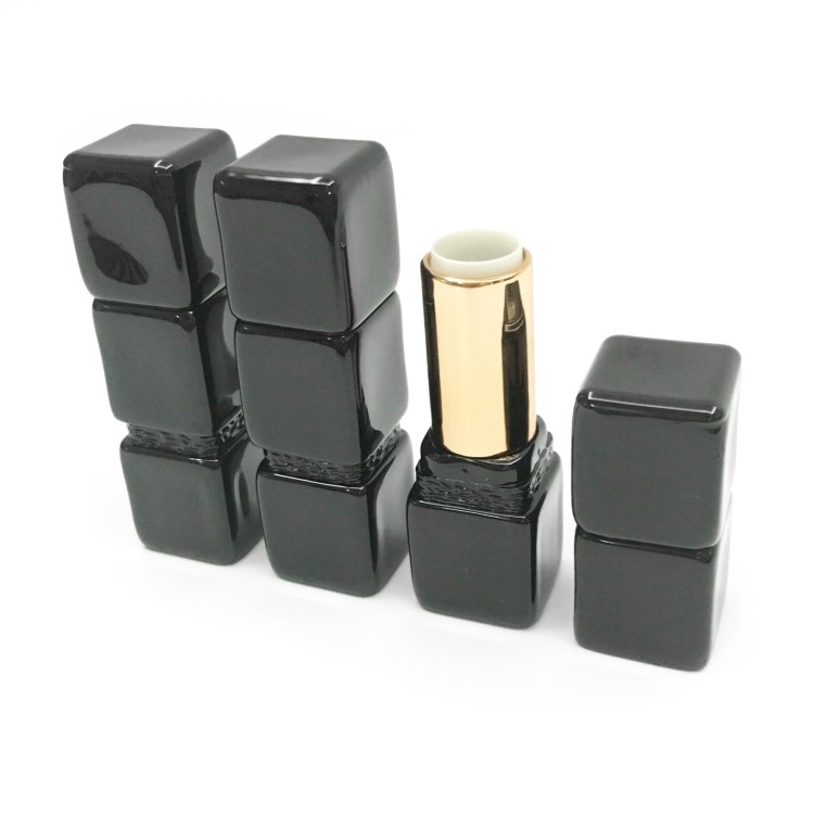 口紅管方塊黑空管12.1MMDIY自制唇膏管手工口紅包材空殼