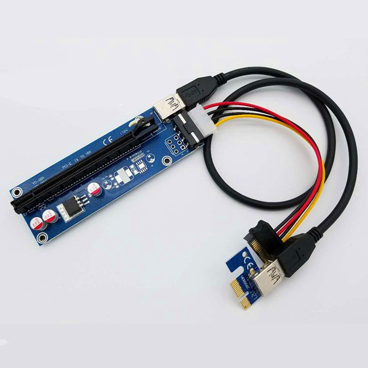 挖礦線pci-e 1X轉(zhuǎn)16X延長(zhǎng)線pcie轉(zhuǎn)接卡USB 3.0顯卡轉(zhuǎn)接線4pin專用