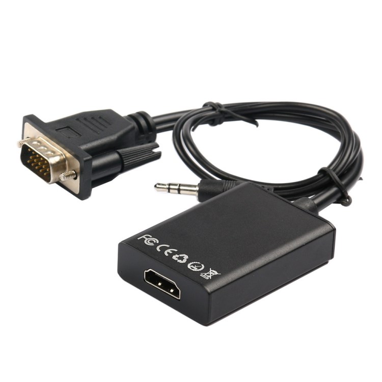 VGA TO HDMI 帶音頻轉(zhuǎn)換線 支持USB供電 VGA轉(zhuǎn)HDMI帶音頻轉(zhuǎn)接線