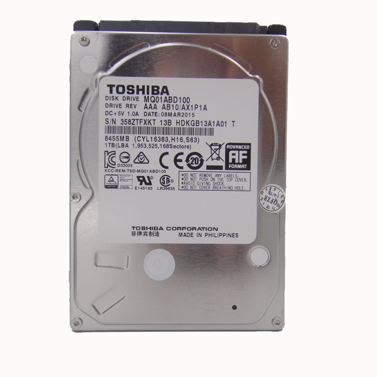 1TB 5400轉(zhuǎn)8M SATA2 筆記本硬盤MQ01ABD100 1T硬盤 筆記本