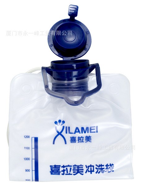 喜拉美1200ml咖啡灌腸袋 30根沖洗頭家用硅膠頭