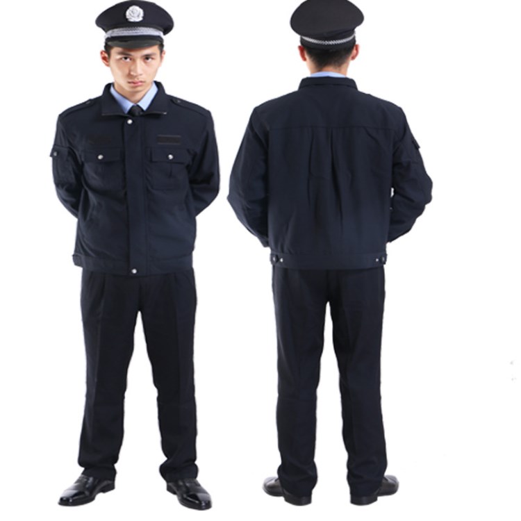 廠家直銷(xiāo) 行政酒店物業(yè)保安春秋執(zhí)勤制服套裝加厚工作服一件代發(fā)
