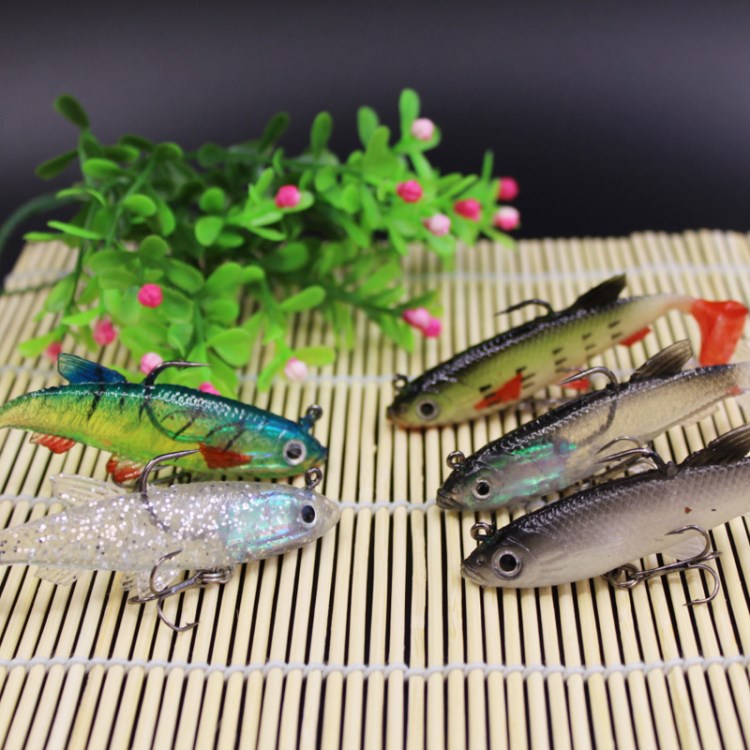 低價(jià)t尾魚餌8-9cm14g仿生餌魚餌批發(fā)假餌雙鉤包鉛軟魚餌廠家直銷