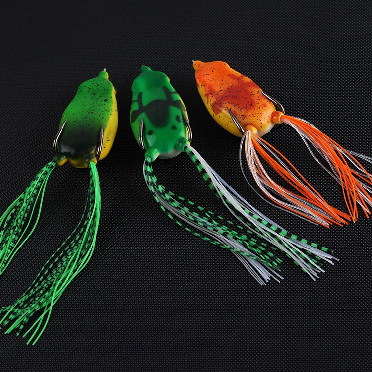 福斯特青蛙3D魚眼造型魚鉤PVC材質(zhì)碳鋼鉤船釣漁具用品 仿生魚鉤