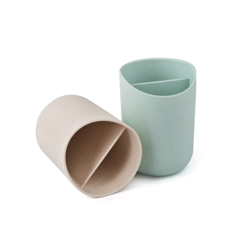 贝合小麦秸秆产品 斜口花茶水杯个性创意礼品日用百货2016创意