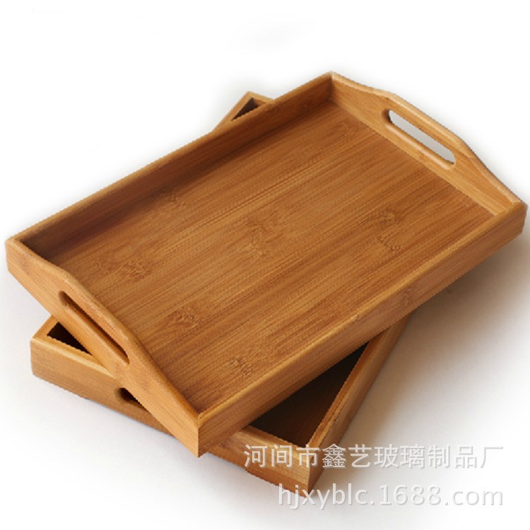 竹制茶盤整套功夫茶具茶道配件家用大小號(hào)長(zhǎng)方形酒店餐飲托盤歐式