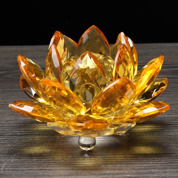 k9水晶莲花摆件 水晶工艺品摆件批发 水晶汽车摆件厂家定制