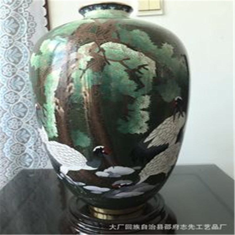 廠家直銷--景泰藍(lán)陶瓷定制工藝品  掐絲琺瑯器