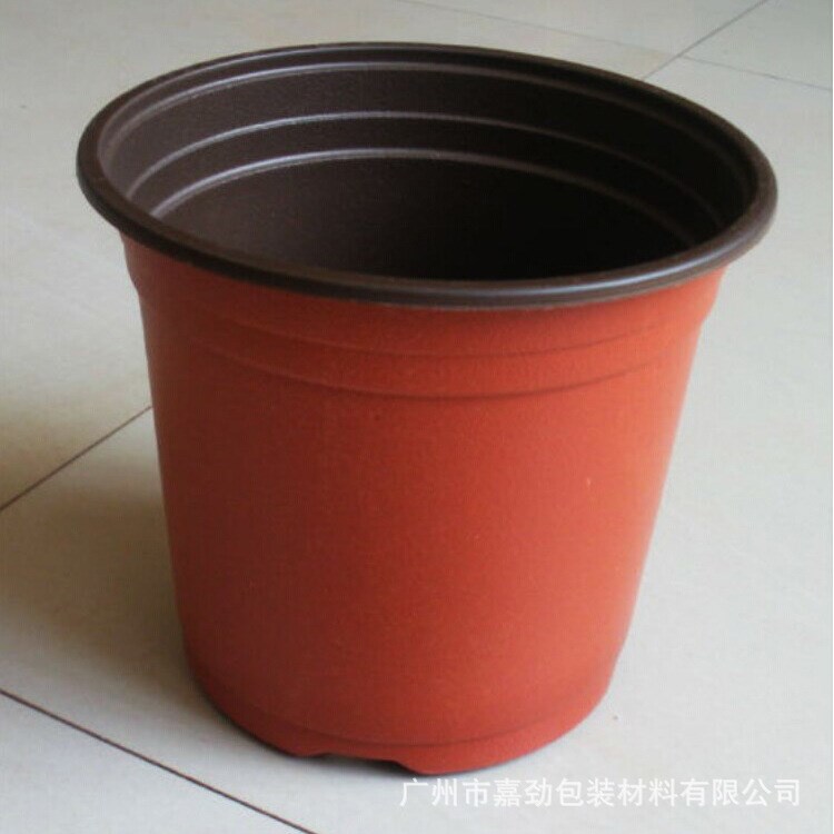 【廠家現(xiàn)貨批發(fā)直銷】園林資材用品雙色塑料花盆 育苗盆 園藝花盆