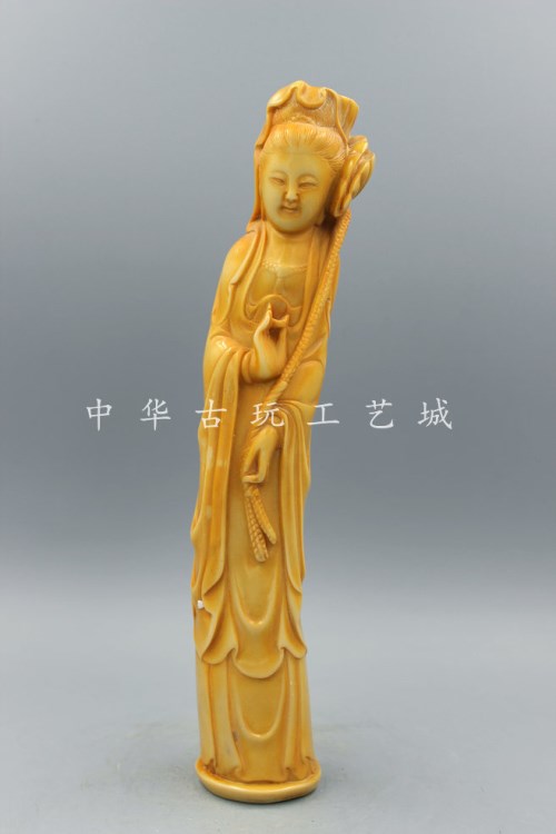 廠家直銷古玩雜項(xiàng)仿古董仿牛骨 骨雕 細(xì)站觀音 佛像 裝飾 擺件