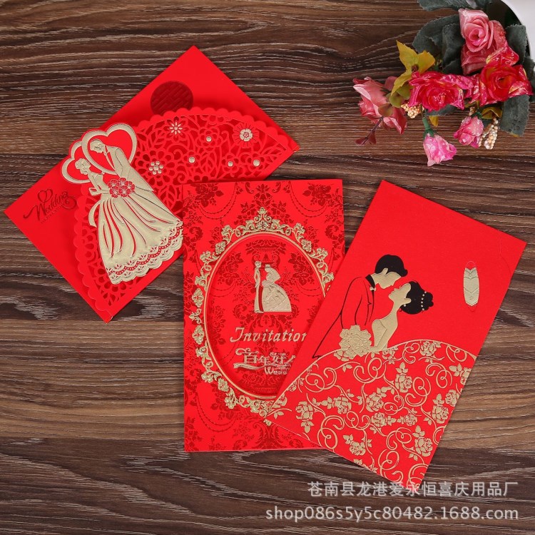 創(chuàng)意新款喜慶喜帖 結(jié)婚請?zhí)?個性婚禮請柬 中式婚慶喜帖 請貼批發(fā)