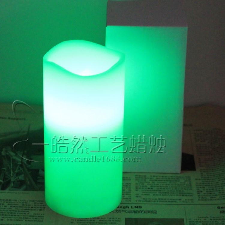 LED發(fā)光電子蠟燭 七彩閃光波浪口蠟燭 十年廣東蠟燭工廠 廠家批發(fā)