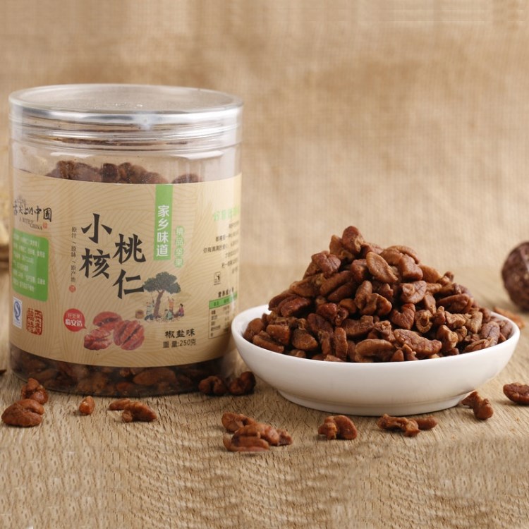 臨安特產(chǎn)核桃仁 罐裝休閑食品山核桃仁毛重250g堅果零食年貨批發(fā)