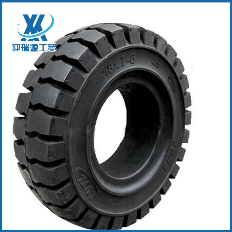 廠家直銷(xiāo) 18X7-8 叉車(chē)實(shí)心輪胎 叉車(chē)輪胎 實(shí)心輪胎 工具車(chē)輪胎