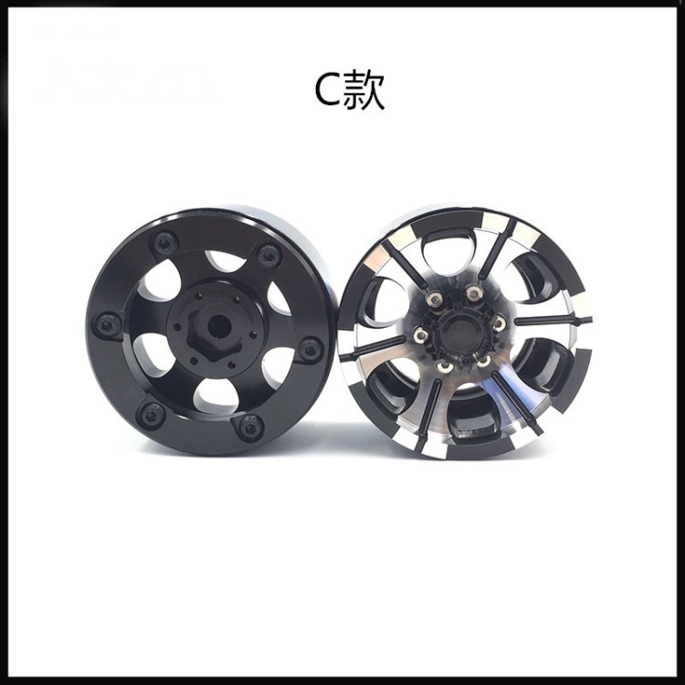 1.9寸攀爬胎金屬輪轂 金屬攀爬輪轂 SCX10 D90金屬夾片輪轂