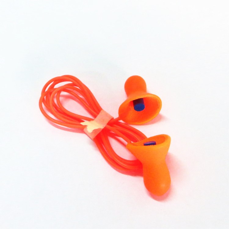 批發環保鐘形防掉落帶線硅膠耳塞 防噪音干擾保護聽力 顏色可定制