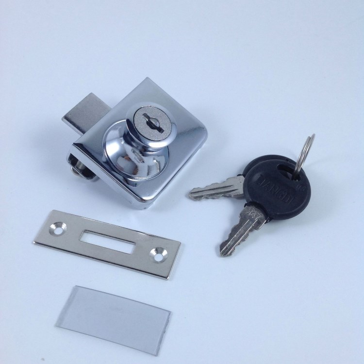 厂家直销409双开玻璃橱窗锁展示柜橱窗锁玻璃柜门锁五金配件批发