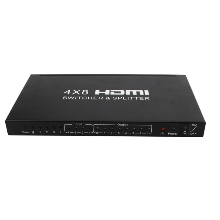高清4*8HDMI切換器4進8出矩陣電視視頻分配切換器支持3D1080P