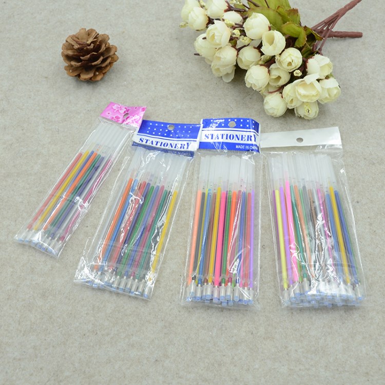 0.8mm 粉彩 閃光 熒光 金屬色48色筆芯 彩色中性筆芯替芯