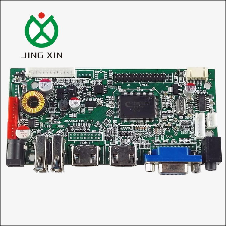 監(jiān)視器主板液晶顯示驅(qū)動(dòng)板兩路HDMI兩路USB+VGA+內(nèi)置兩路AV可倒屏