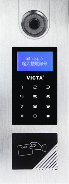 供應(yīng)威視安聯(lián)網(wǎng)黑白可視觸摸帶刷卡樓宇對(duì)講門口主機(jī)（ZH-G2KC)